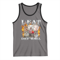 Funny Cat Meme Bootleg Graphic Tank Top I Eat Drywall Funny Weird Cursed Internet Memes