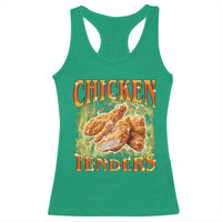 Funny Chicken Tenders Racerback Tank Top Funny Foodie Vintage 90s Bootleg Rap
