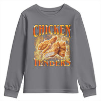 Funny Chicken Tenders Youth Sweatshirt Funny Foodie Vintage 90s Bootleg Rap