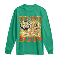 Deviled Eggs Long Sleeve Shirt Vintage 90s Thanksgiving Funny Foodie Bootleg Graphic