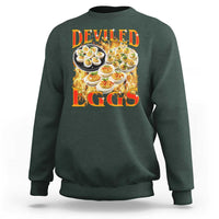 Deviled Eggs Sweatshirt Vintage 90s Thanksgiving Funny Foodie Bootleg Graphic