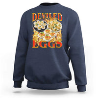Deviled Eggs Sweatshirt Vintage 90s Thanksgiving Funny Foodie Bootleg Graphic
