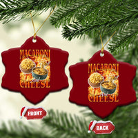 Macaroni And Cheese Meme Ceramic Ornament Vintage 90s Style Funny Foodie Bootleg Graphic