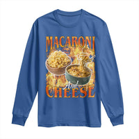 Macaroni And Cheese Meme Long Sleeve Shirt Vintage 90s Style Funny Foodie Bootleg Graphic