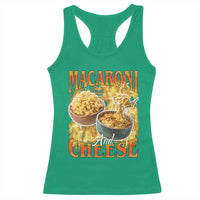 Macaroni And Cheese Meme Racerback Tank Top Vintage 90s Style Funny Foodie Bootleg Graphic