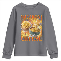 Macaroni And Cheese Meme Youth Sweatshirt Vintage 90s Style Funny Foodie Bootleg Graphic