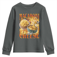 Macaroni And Cheese Meme Youth Sweatshirt Vintage 90s Style Funny Foodie Bootleg Graphic