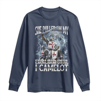 Funny Offensive Knight Meme Long Sleeve Shirt She Pulled On My Excalibur Bootleg - Wonder Print Shop