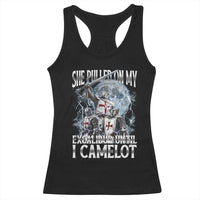 Funny Offensive Knight Meme Racerback Tank Top She Pulled On My Excalibur Bootleg - Wonder Print Shop
