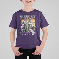 Funny Knight Meme T Shirt For Kid She Pulled On My Excalibur Offensive Medieval Warrior Bootleg - Wonder Print Shop