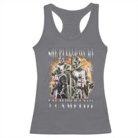 Funny Knight Meme Racerback Tank Top She Pulled On My Excalibur Offensive Medieval Warrior Bootleg - Wonder Print Shop