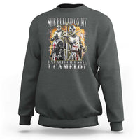 Funny Knight Meme Sweatshirt She Pulled On My Excalibur Offensive Medieval Warrior Bootleg - Wonder Print Shop