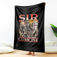 Knight Meme Throw Blanket Sir Cumcise Funny Bootleg Graphic - Wonder Print Shop