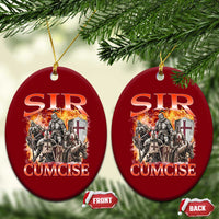 Knight Meme Ceramic Ornament Sir Cumcise Funny Bootleg Graphic - Wonder Print Shop