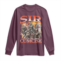 Knight Meme Long Sleeve Shirt Sir Cumcise Funny Bootleg Graphic - Wonder Print Shop