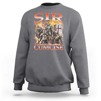 Knight Meme Sweatshirt Sir Cumcise Funny Bootleg Graphic - Wonder Print Shop