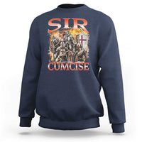 Knight Meme Sweatshirt Sir Cumcise Funny Bootleg Graphic - Wonder Print Shop
