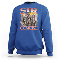 Knight Meme Sweatshirt Sir Cumcise Funny Bootleg Graphic - Wonder Print Shop