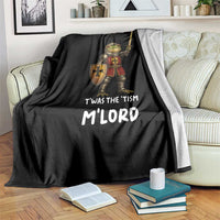 Knight Frog Throw Blanket Funny T'was The Tism M'Lord Vintage Autism Medieval