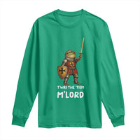 Knight Frog Long Sleeve Shirt Funny T'was The Tism M'Lord Vintage Autism Medieval