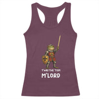Knight Frog Racerback Tank Top Funny T'was The Tism M'Lord Vintage Autism Medieval