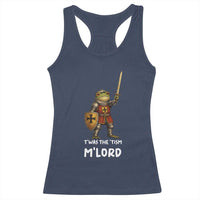 Knight Frog Racerback Tank Top Funny T'was The Tism M'Lord Vintage Autism Medieval