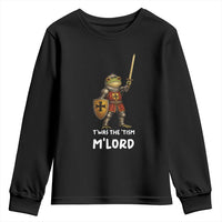 Knight Frog Youth Sweatshirt Funny T'was The Tism M'Lord Vintage Autism Medieval