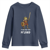 Knight Frog Youth Sweatshirt Funny T'was The Tism M'Lord Vintage Autism Medieval