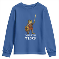 Knight Frog Youth Sweatshirt Funny T'was The Tism M'Lord Vintage Autism Medieval