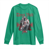Deus Vult Knight Templar Long Sleeve Shirt Crusader Cross - Wonder Print Shop