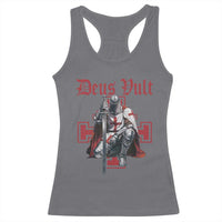 Deus Vult Knight Templar Racerback Tank Top Crusader Cross - Wonder Print Shop