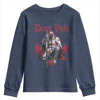 Deus Vult Knight Templar Youth Sweatshirt Crusader Cross - Wonder Print Shop