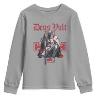 Deus Vult Knight Templar Youth Sweatshirt Crusader Cross - Wonder Print Shop