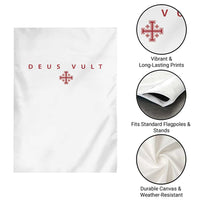 Catholic Knight Templar Crusader Cross Garden Flag Subtle Minimal Christian Faith Deus Vult - Wonder Print Shop