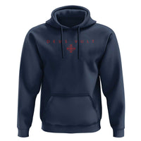 Catholic Knight Templar Crusader Cross Hoodie Subtle Minimal Christian Faith Deus Vult - Wonder Print Shop
