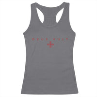 Catholic Knight Templar Crusader Cross Racerback Tank Top Subtle Minimal Christian Faith Deus Vult - Wonder Print Shop