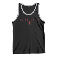 Catholic Knight Templar Crusader Cross Tank Top Subtle Minimal Christian Faith Deus Vult - Wonder Print Shop
