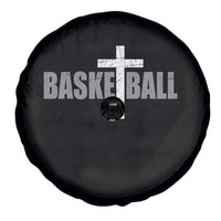 Christian Basketball Cross Spare Tire Cover Vintage Minimal Religious Faith