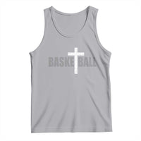 Christian Basketball Cross Tank Top Vintage Minimal Religious Faith