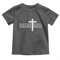 Christian Basketball Cross Toddler T Shirt Vintage Minimal Religious Faith