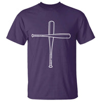 Cross Baseball Bats T Shirt Religious Christian Faith Sports Coach Pitcher