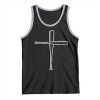 Cross Baseball Bats Tank Top Religious Christian Faith Sports Coach Pitcher