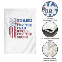Stand For The Flag Kneel For The Cross Garden Flag Cross US Flag American Patriotic Christian Faith 4th of July