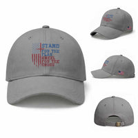 Stand For The Flag Kneel For The Cross Baseball Cap Cross US Flag American Patriotic Christian Faith 4th of July