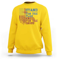Stand For The Flag Kneel For The Cross Sweatshirt Cross US Flag American Patriotic Christian Faith 4th of July