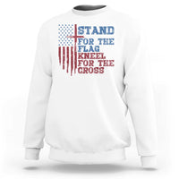 Stand For The Flag Kneel For The Cross Sweatshirt Cross US Flag American Patriotic Christian Faith 4th of July