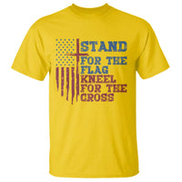 Stand For The Flag Kneel For The Cross T Shirt Cross US Flag American Patriotic Christian Faith 4th of July