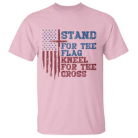 Stand For The Flag Kneel For The Cross T Shirt Cross US Flag American Patriotic Christian Faith 4th of July