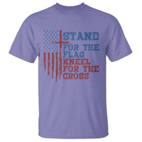 Stand For The Flag Kneel For The Cross T Shirt Cross US Flag American Patriotic Christian Faith 4th of July