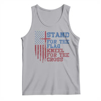 Stand For The Flag Kneel For The Cross Tank Top Cross US Flag American Patriotic Christian Faith 4th of July